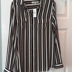 Striped dress blouse